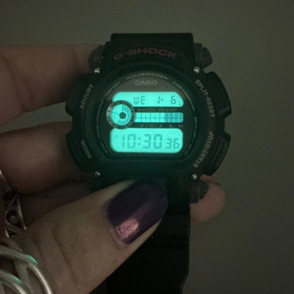 Casio G-Shock 3232 DW-9052 Mens Watch 44mm Black Digital Light New Battery